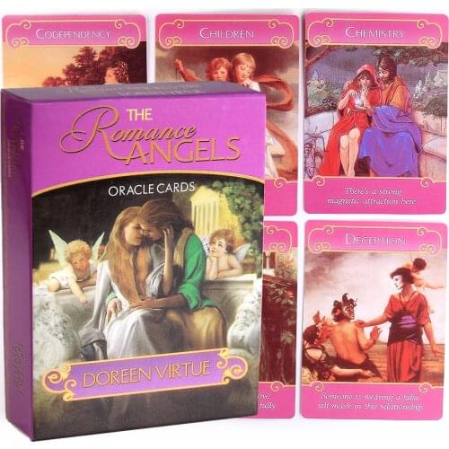 The Romance Angels Tarot Oracle Cards Deck|The 44 Romance Angel Oracle Cards by Doreen Virtue Rare Out of Print Game Board Toy