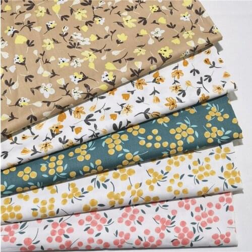 160x50cm Pastoral Floral Fruit Twill Cotton Sewing Fabric, Making Bedding Pajamas Dress Lining Cloth