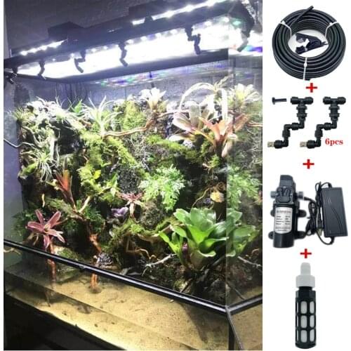 Reptiles Fogger Mist Sprinkler Rainforest Tank Pet Humidification Cooling System Reptile Pet Terrarium Misting System