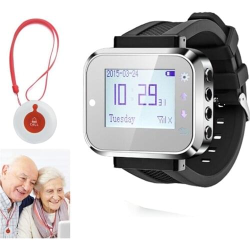 Ycall nursing home elderly calling system emergency pager Wireless Caregiver Calling Alert System Call Button + Receiver