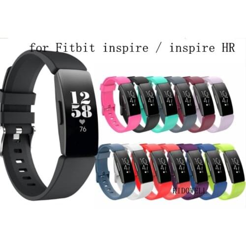 Replacement Watch Band Wrist Strap Silicone Wristband Bracelet For Fitbit Inspire / Inspire HR case Activity Tracker Smartwatch