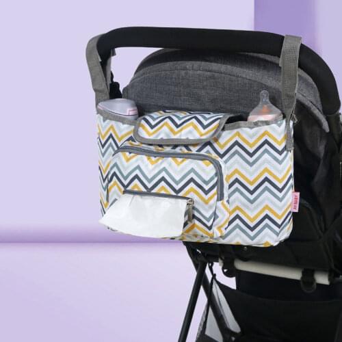 Baby Stroller Organizer Bag Waterproof Stroller Bag Buggy Cart Hanging Mummy Bag Trolley Cup Holder Bag Stroller Accessories