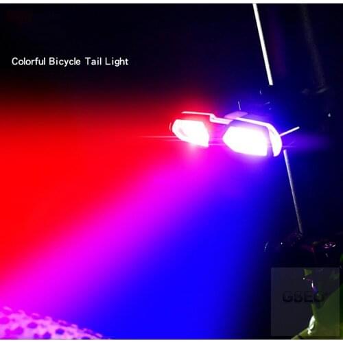 Waterproof Bike Tail Light USB Rechargeable Warning Safety Bicycle Rear Light 3 Colors LED Bicycle Light Cycling Equipment