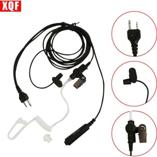 XQF 2 Pin Headset Acoustic Air Tube Earpiece Earphone PTT for Midland Portable Radio GXT550/650 GXT1000 GXT1000VP4 GXT1050VP4