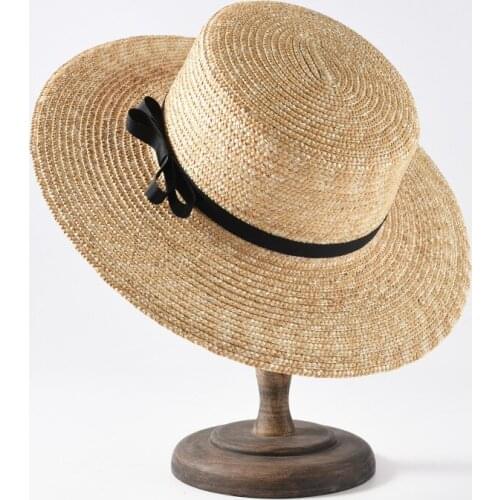 Women Straw Hat Natural Wheat Straw Hats Brim 9CM 7CM and 5CM