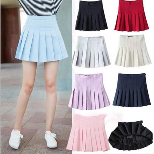 Womens Skirts Ladies Punk Kawaii Ulzzang Academy Aa High Waist Pleated Skirt New Style Female Korean Harajuku Cloth For Women