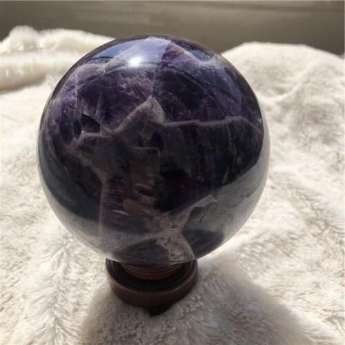 10.8cm Natural Crystal Dream Amethyst Sphere Amethyst Ball For Decoration