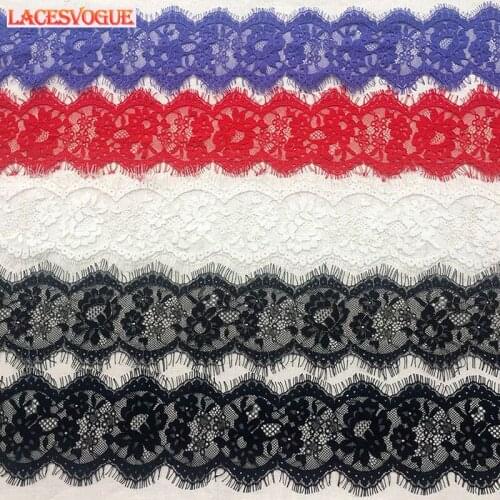 24meters 8cm Eyelash lace ribbon DIY Handmade accessories Garment needlework sewing Dress edge Underwear decoration 554