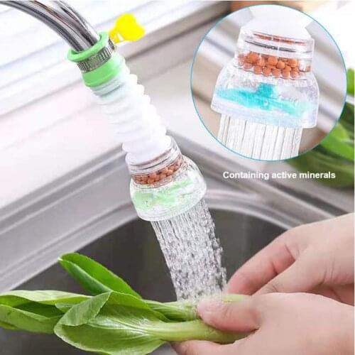 360° Rotation AdjustmHousehold Faucet Filter Household Kitchen Shower With Wheat StoneFilter Splash-Proof Multifunctional Shower