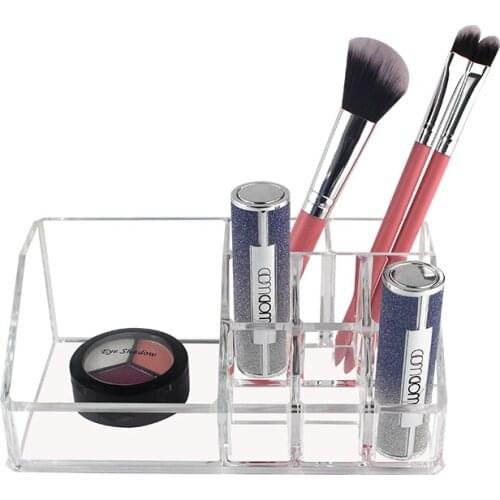 Acrylic Cosmetic Organizer Makeup Brush Container Storage Box Holder Lipstick Storage Container Pencil Clear Box