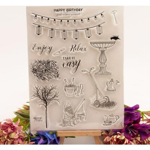 Scrapbook Card Album Paper Craft Handmade Silicon Rubber Roller Transparent Stamps T1385 Fishing