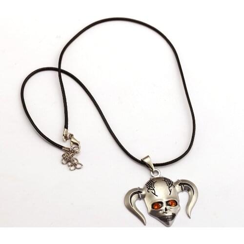 Anime Jewelry BLEACH Necklace Kurosaki Ichigo Inoue Orihime Ishida Uryuu Pendant Rope Chain Necklaces Women Men Skull Gifts