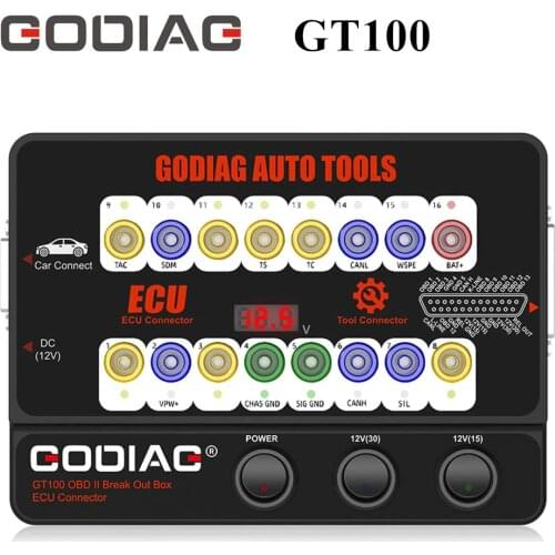 GODIAG GT100 AUTO TOOLS OBD II Break Out Box ECU Connector