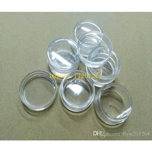 Fast Shipping Wholesale 5G 5ml Nail Art Glitter Dust Powder Empty Case Box Clear Pots Bottle Container Jar