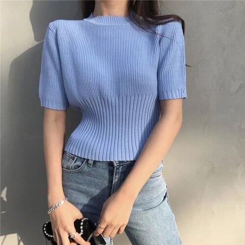 Женские трикотажные футболки CBAFU China At AliExpress