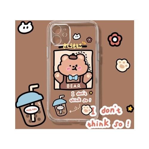 Phone case mobile shell for iphone11 XR XS 7/8/SE 2020 11pro Xs 7p/8plus X/Xs 12 12pro /pro max 12mini ns Cartoon bear