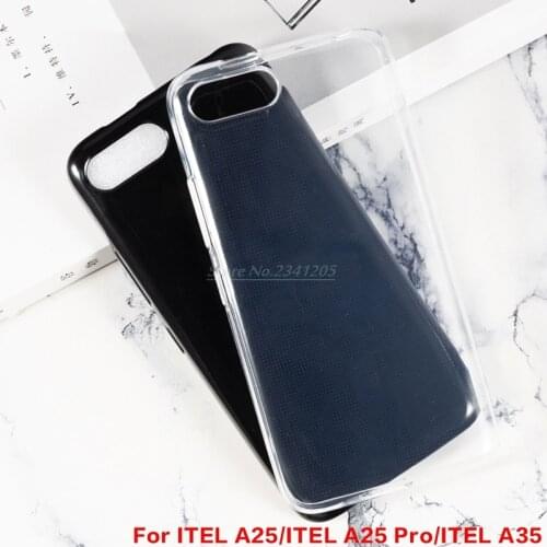 Transparent Phone Case For ITEL A25 Gel Pudding Silicon Caso Protective Soft Black TPU Case For ITEL A25 Pro ITEL A35 Back Cover