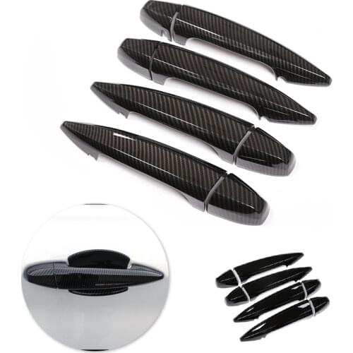For BMW X1 F48 X5 X6 F15 F16 2016 2017 Car-Styling Exterior Door Handle Pull Carbon Fiber Texture Cover Decor