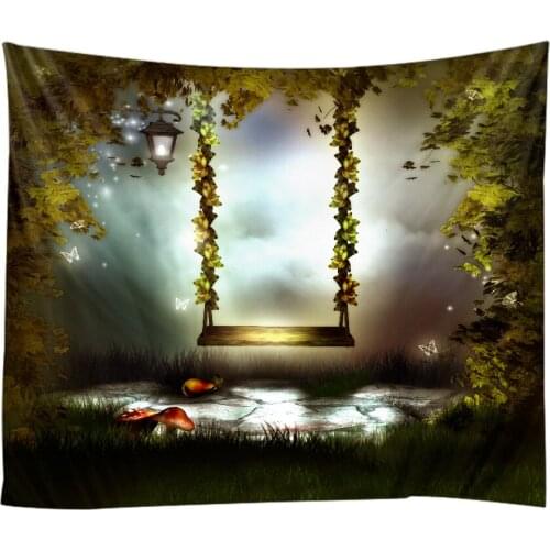 Swing print tapestry scene decoration cloth in the jungle factory direct sales can be customized size