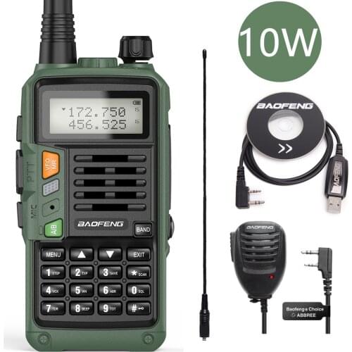 BaoFeng UV-S9 Plus 10W Powerful USB Charger 50KM Dual Band Amateur Ham Handheld Walkie Talkie UV-5R/888S Two Way Radio