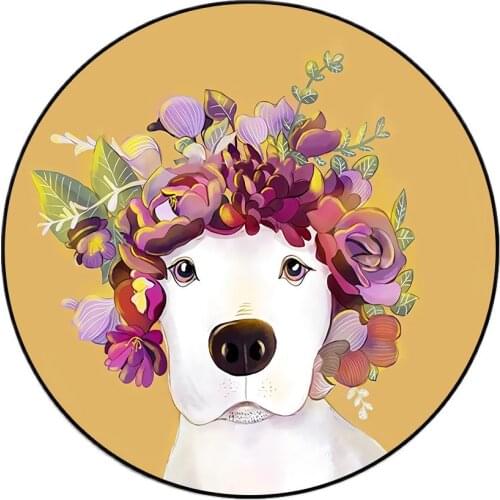 Cartoon Carpets For Living Room Animal Flower Pattern Floor Mat New Cute Home Decoration Fashion Leisure Round Rugs For Bedroom