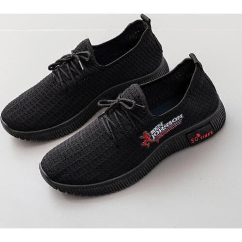 2021 cloth shoes men spring new single shoe Korean version air permeability flying casual sneakers mesh walking shoes