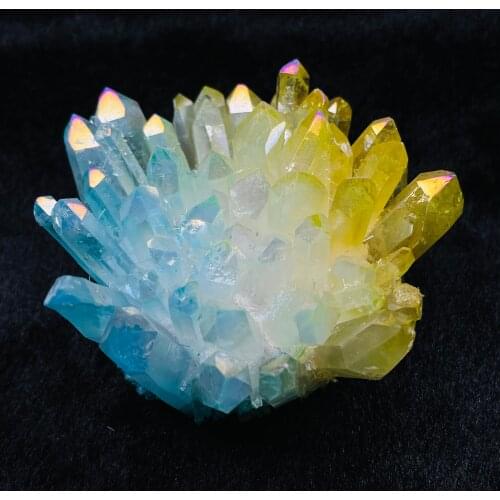 Natural Electroplate Colour Cluster Mineral Specimen Healing Home Stone Decor