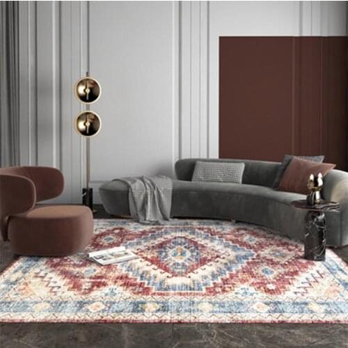 American-Style Retro Persian Carpet Living Room Rug 160x230 Tatami Floor Mat Washable Carpet Bedroom Decor Anti-Slip Boho Rug