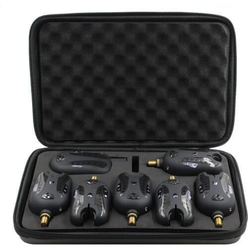 Lixada Wireless Digital Fishing Alarm Fishing Bite Alarms Fishing Receiver Sound Alert Led Alarm Indicator with Portable Case