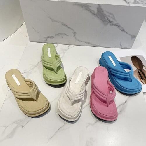 Slippers Women Fashionable And Casual Non-slip Wedge Beach Shoes And House Slippers Shoes Woman Sandalias Zapatos De Mujer