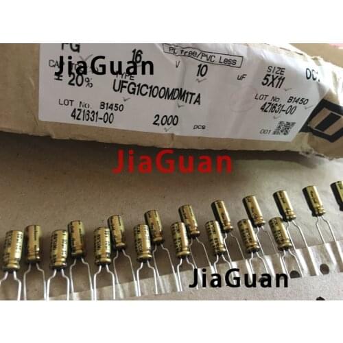 20PCS NICHICON FG 16V10UF 5x11MM fine gold 10UF 16V FineGold MUSE Amplifier Audio Capacitor 10uf/16v 10UF16V