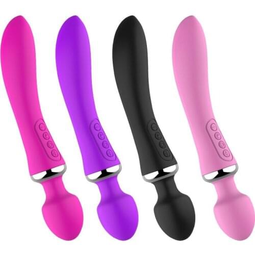 Adult vibrator sex toy for women vagina vibrator G-spot sexy toys online shop Rose Black Purple Pink Double End AV Wand Massager