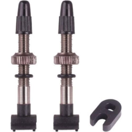 Bicycle 1Pair Presta Valve forTubeless Tire 60mm Alloy Stem Brass Core For Mountain Road Bikes W/Cap & Tool