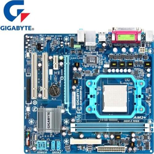 100% Gigabyte GA-M68M-S2 Motherboard DDR2 8GB VGA Socket AM2/AM2+/AM3 M68M S2 Desktop Mainboard Systemboard M68M-S2 Used