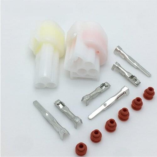 100 set Furukawa 3 Pin hole male female socket waterproof electrical wire auto connector Plug FW-C-3M-B FW-C-3F-B