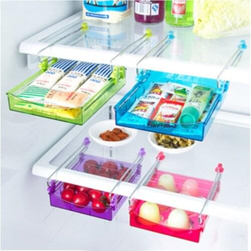 Storage Box Refrigerator Crisper Preservation Box Storage Case Vegetable Portable Kitchen Tools Transparent Gaine Solid Box 2pcs