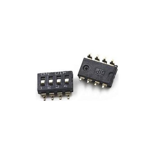 20PCS Free Shipping Black | KM-04 SMD switch 4 4P 2.54mm IC coding switch / toggle switch
