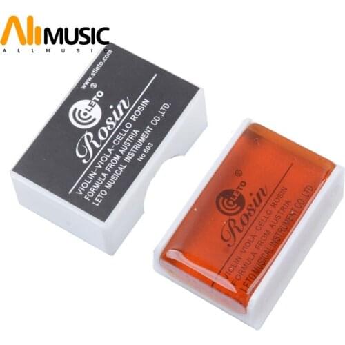 50PCS Leto Good Quality Violin Viola Cello Rosin Square Shape with Plasic Box Black