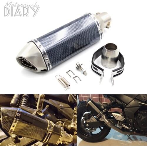 51mm Universal Motorcycle for AK Laser Exhaust Silencer Pipe Muffler DB Killer Pitbike Escape Moto Motocross MT09 Racer GTS300