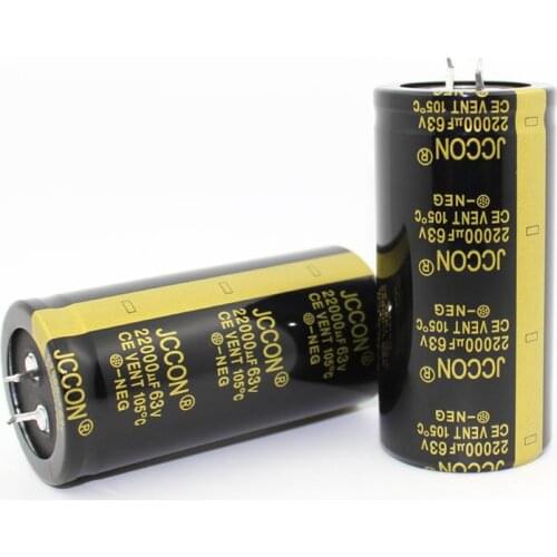 63V 22000uF 35x70mm Aluminum Electrolytic Capacitor High Frequency Low ESR -40-105℃ 20% Tolerance Through Hole Ultracapacitor