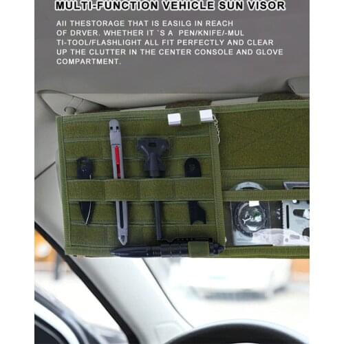 Car Sunshield Storage Bag Sun Protection Double-Sided Nylon Multi-Function Storage Pocket Truck Auto Decoration Accessories