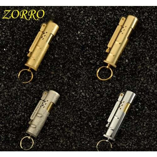 Gasoline Lighter For Cigarette Smoking Vintage Masculinity Style Mini Oil Petrol Refillable Fire Lighter