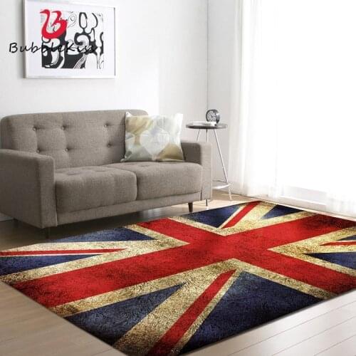 Bubble Kiss British Flag Carpet In The Living Room Home Flannel 3D Printed Bedroom Rug Kids Crawling Play Balcony Decoration Mat