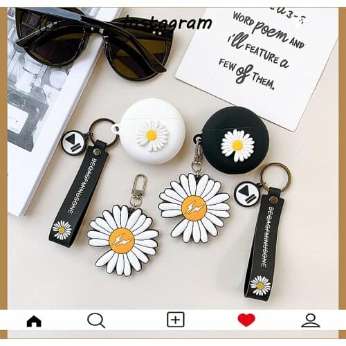 Earphone case For Huawei freebuds 3 Fashion daisy Headset silicon case funda capa for huawei Freebuds3 coque