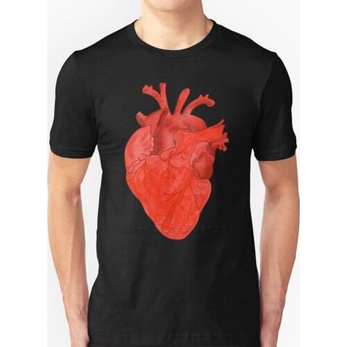 Passion Red Heart Short-Sleeved T-Shirt Harajuku Hip-Hop T-Shirt Tee Tops Heart Medicine Red Passion Pulpit Blood Muscular