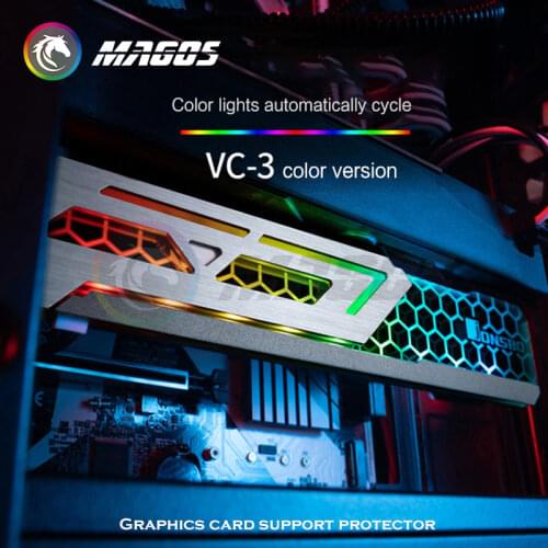 Jonsbo Universal RGB GPU Bracket, Graphics Card Support Frame 5V Symphony Version, Luminous VGA Holder, ,Aluminum+ Acrylic, VC-3