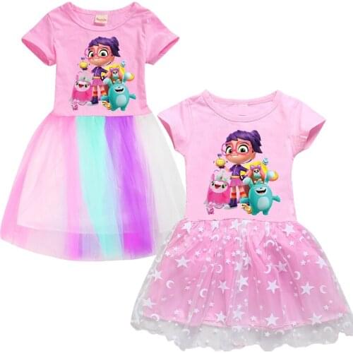 Abby Hatcher Toddler Girl Summer Clothes 2021 Dress for Girls Knee-Length Dresses for Girls 3 and 12Years Old Big Girls Dress