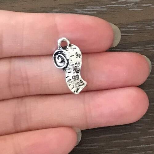 20PCS DIY Charm Sewing Ruler Charm Zinc Alloy Pendant Charm for Bracelet Necklace Earring zipper pulls Jewelry Making Gift