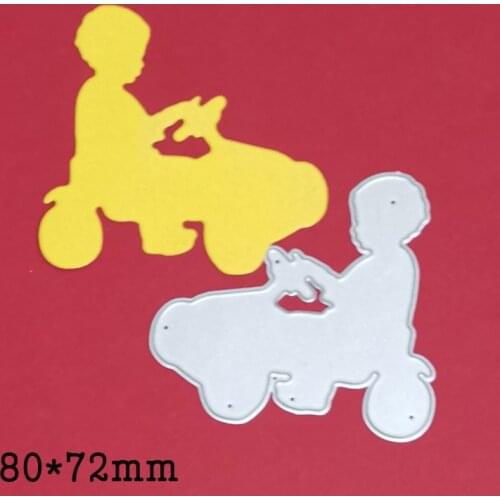Metal Die Cuts Mold Boy Play Car Craft Knife Blade Punch Die Stencils for Scrapbooking Paper Card Making Die Template