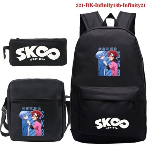 Fashion Backpack SK8 The Infinity Skids Schoolbag Sliding Plate Rucksack Cartoon Satchel School Bag Laptop Daypack Cute Backpack